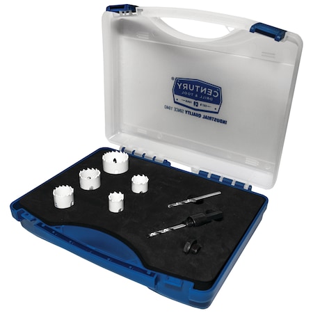 Century Drill & Tool 9 Piece Shark Tooth Bi-Metal Hole Saw Set 05907